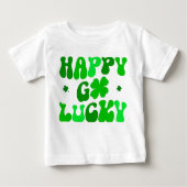 HAPPY GO LUCKY Kleeblatt Baby Säugling T - Shirt (Vorderseite)
