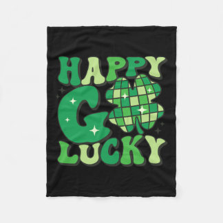 Happy Go Lucky Kleeblatt St Patricks Day Frauen Mä Fleecedecke