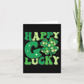 Happy Go Lucky Kleeblatt St Patricks Day Frauen Mä Karte (Vorderseite)