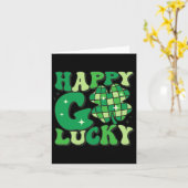 Happy Go Lucky Kleeblatt St Patricks Day Frauen Mä Karte (Gelbe Blume)
