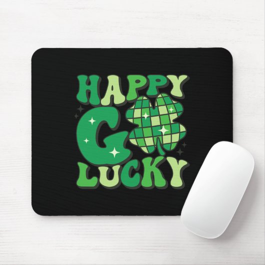Happy Go Lucky Kleeblatt St Patricks Day Frauen Mä Mousepad (Mit Mouse)
