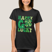 Happy Go Lucky Kleeblatt St Patricks Day Frauen Mä T-Shirt (Vorderseite)