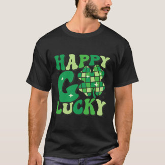 Happy Go Lucky Kleeblatt St Patricks Day Frauen Mä T-Shirt