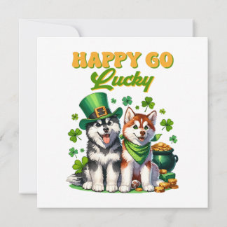 Happy Go Lucky Niedlich Husky St Patricks Day