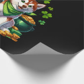 Happy Go Lucky Niedlich Husky St Patricks Day Geschenkpapier (Ecke)