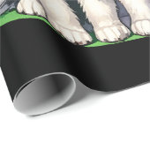 Happy Go Lucky Niedlich Husky St Patricks Day Geschenkpapier (Rolleneckpunkt)