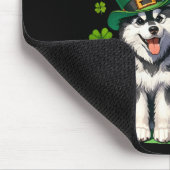 Happy Go Lucky Niedlich Husky St Patricks Day Mousepad (Ecke)