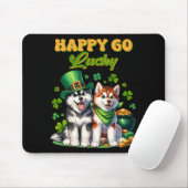 Happy Go Lucky Niedlich Husky St Patricks Day Mousepad (Mit Mouse)