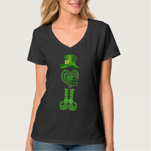 Happy Go Lucky Niedliche Kleeblatt Liebe Herz Männ T-Shirt