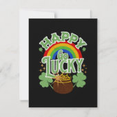 Happy Go Lucky RSVP Karte (Vorderseite)