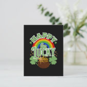 Happy Go Lucky RSVP Karte (Stehend Vorderseite)