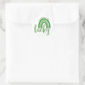 Happy Go Lucky 🍀 Runder Aufkleber (Tasche)