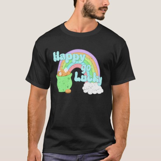 Happy Go Lucky St Patrick s Day Rainbow For Boys G T-Shirt (Vorderseite)