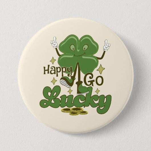Happy Go Lucky St. Patrick's Day Button (Vorderseite)