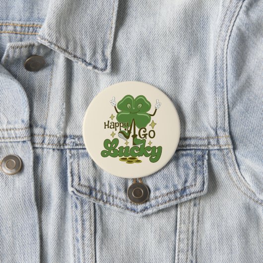 Happy Go Lucky St. Patrick's Day Button (Beispiel)