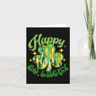 Happy Go Lucky St Patricks Day Frauen Kleinkind B Karte