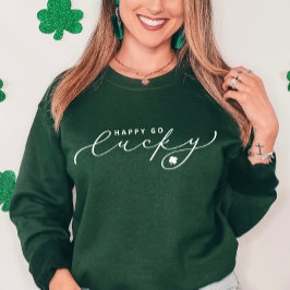 Happy Go Lucky St. Patrick's Day Niedliches White  Sweatshirt