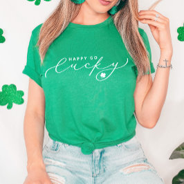 Happy Go Lucky St. Patrick's Day Niedliches White  T-Shirt