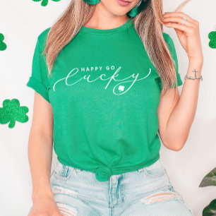 Happy Go Lucky St. Patrick's Day Niedliches White  T-Shirt