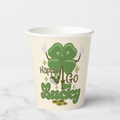 Happy Go Lucky St. Patricks Pappbecher (Rückseite)