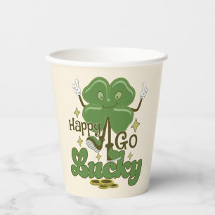 Happy Go Lucky St. Patricks Pappbecher