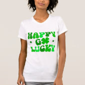 HAPPY GO LUCKY Women's Tshirt Kleeblatts (Vorderseite)