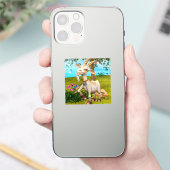 Happy Goat Aufkleber (Telefon)