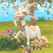 Happy Goat Aufkleber (Vorderseite)
