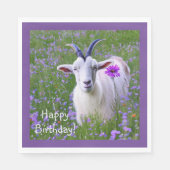 Happy Goat Birthday Serviette (Vorderseite)