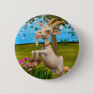 Happy Goat Button