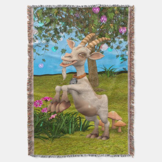 Happy Goat Decke (Vorderseite Vertikal)