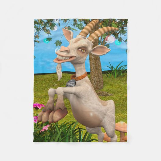 Happy Goat Fleecedecke (Vorderseite)