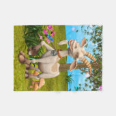 Happy Goat Fleecedecke (Vorderseite (Horizontal))
