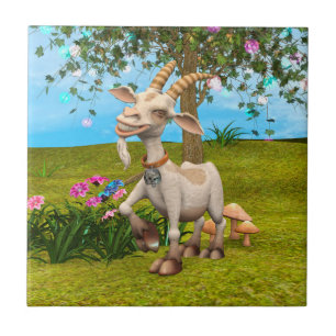 Happy Goat Fliese