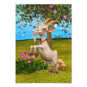Happy Goat Fotodruck