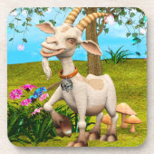 Happy Goat Getränkeuntersetzer (Vorderseite)