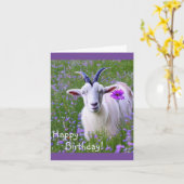 Happy Goat Karte (Gelbe Blume)