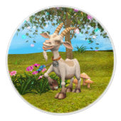 Happy Goat Keramikknauf (Vorderseite)