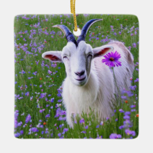 Happy Goat Keramikornament