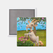Happy Goat Magnet (Vorderseite/Rückseite)