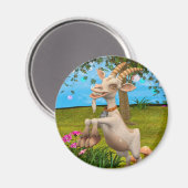 Happy Goat Magnet (Vorderseite/Rückseite)