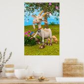 Happy Goat Poster (Küche)