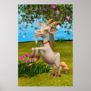 Happy Goat Poster