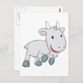 Happy Goat Postkarte (Vorne/Hinten)