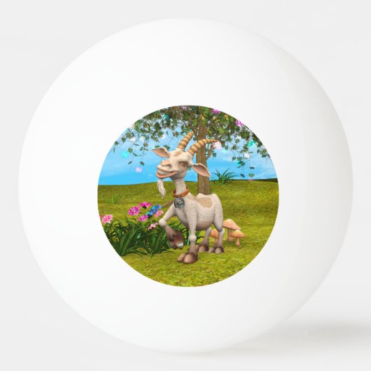 Happy Goat Tischtennisball (Vorderseite)