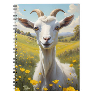 Happy Goat Vibrant Buttercup Wiese Notizblock
