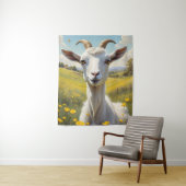 Happy Goat Vibrant Buttercup Wiese Wandteppich (Beispiel)