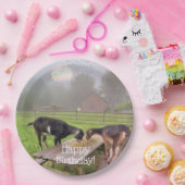 Happy Goats at Sunset Birthday Pappteller (Party)