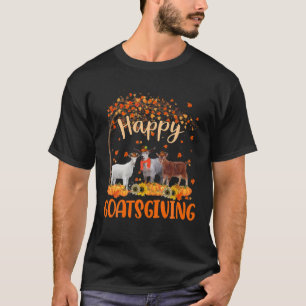 Happy Goatsgiving Niedlichen Erntedank Goat Owner  T-Shirt