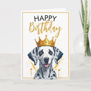Happy Gold und Black Dalmatiner Geburtstag Karte